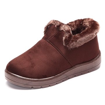 Bottes de neige pour femmes doublure en fourrure de coton