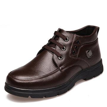 Nous taille 6.5-12 doublure de laine chaude bout rond lacets jusqu'à haut bottes haut pour les hommes