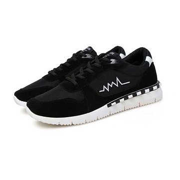 Chaussures de sport en coton suedue mélange bout rond dentelle jusqu'à chaussures de plein air