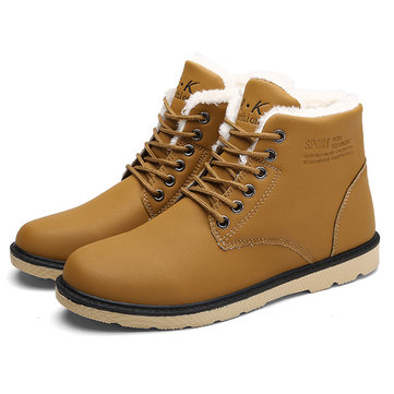 Hommes& Doublure& en& fourrure& confortable& Chaussures en cuir