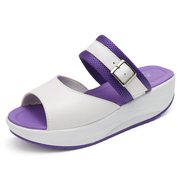 Femmes Rocker Sole Chaussures Sandales plates Casual Chaussons
