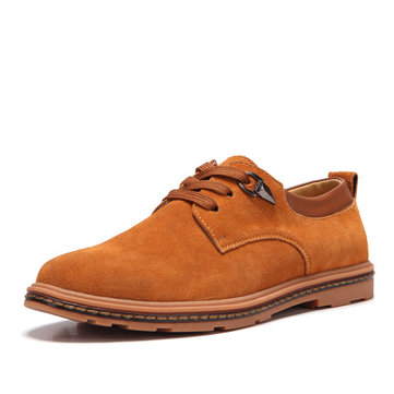 Grande mode des hommes de taille richelieus plates bout rond chaussures en cuir décontractée