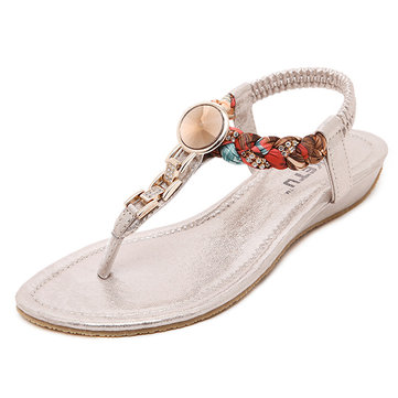 Taille us 5-10 femmes été plat doux plage casual bohème chaussures sandales de mode confortables