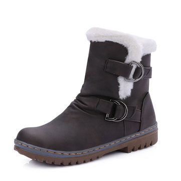 Taille des états-Unis 5-12 Doublure en fourrure féminine Gardez les boucles de neige en boucle chaude