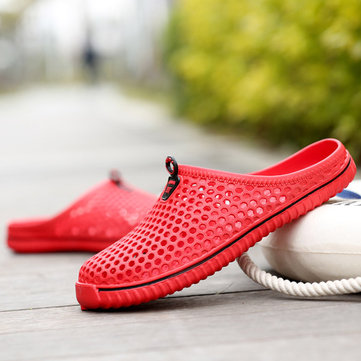 Pantoufles de Grande Taille Creusées Extérieures Pantoufles Unisexe Respirables Slip-on Plage