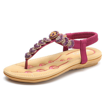 SOCOFY Casual Flip Flops Slip On Beach Flat Sandals
