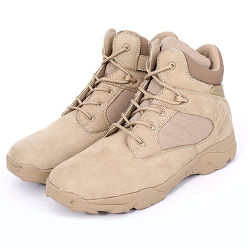Hommes& Comfortable& Wear& Resistant& Outsole& Warm High Top Bottes Style Militaire