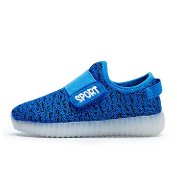 Kids& USB& LED& Luminous& Lightweight& Sneakers Light up Shoes Colorful Flash Shoes