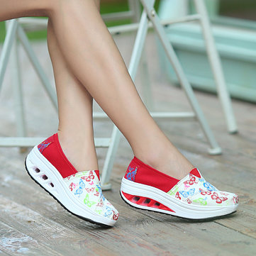 Les femmes rocker casual chaussures à semelle de sport plates chaussures de sport de plein air respirable