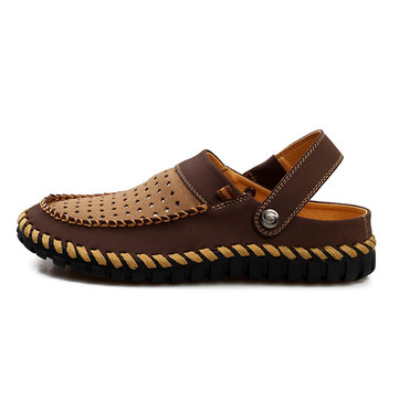 Les hommes creux à plat occasionnel plage extérieure slip à l'aise sur des sandales Chaussons