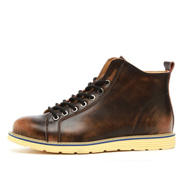 Nous taille 6.5-11.5 bottes hommes en cuir à lacets bottes courtes en plein air décontracté