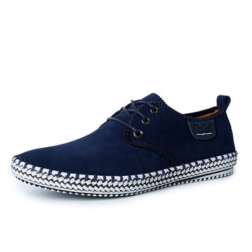 Grande taille hommes suède stiching soft unique chaussures sport sport en plein air