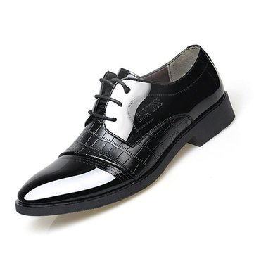 Hommes lacent cuir artificiel chaussures formelles souples uniques chaussures d'affaires