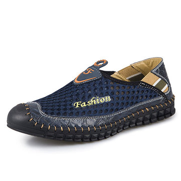 Chaussures& plates& en& cuir& véritable& à l'extérieur pour hommes souples