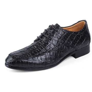 Taille nous 6.5-12 grands hommes de taille lacent richelieus en cuir bout pointu chaussures formelles