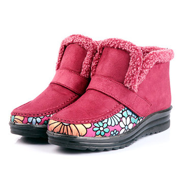 Chaussures en coton à la fourrure en fourrure en fourrure Gardez les bottes courtes chaudes d'hiver