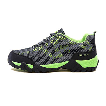 Grande taille unisexe dentelle extérieure jusqu'à chaussures de sport chaussures de randonnée respirante