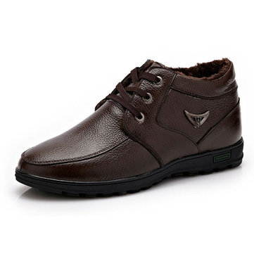Nouvelle casual hommes d'hiver garder au chaud en peluche coton antidérapants bottes extérieures d'affaires des chaussures confortables