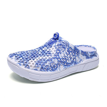 Chaussures avec Impression Florale Creuse Respirables Casual