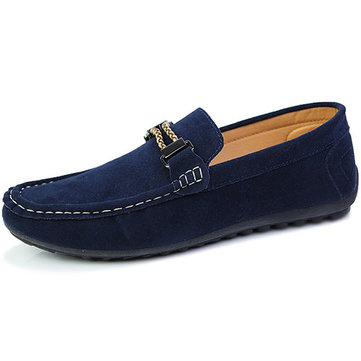 Hommes suède glissement décontracté sur appartements mocassin chaussures confortables mocassins souples chaussures de conduite
