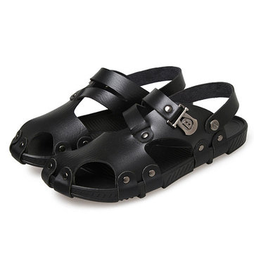 Men& Beach& Sandals& Outdoor& Summer& Slip& On& Flat& Shoes