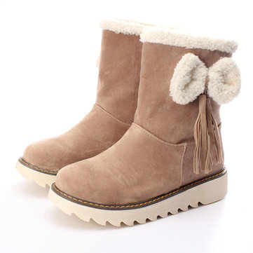 Coton d'hiver dames bowknot chaude bottes de neige 