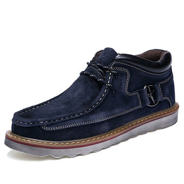 Chaussures lacées pour hommes Classic Lavable en daim couture rétro