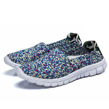 Slip On Femmes Casual Sport Outdoor Tricoter Chaussures plates