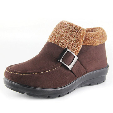 Bottes de cheville Femmes Doublure de fourrure d'hiver Gardez les bottes de neige chaudes