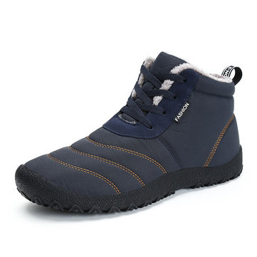 Big& Size& Men& Waterproof& Warm& Fur Lining Bottes à lacets