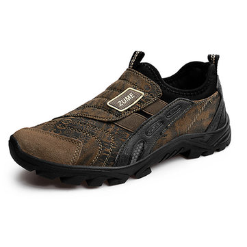 Taille nous 6.5-10.5 hommes chaussures de sport casual de glissement en daim sur l'exécution de chaussures de sport de plein air