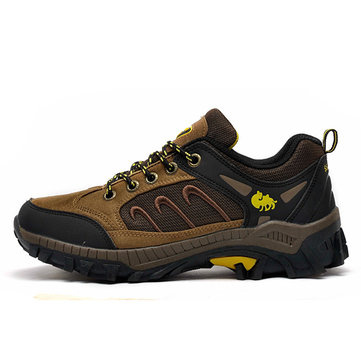 Dentelle hommes chaussures de montagne jusqu'à chaussures de marche chaussures de sport en plein air respirant 