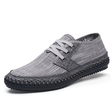 Nous taille 6.5-12 hommes en cuir décontracté en plein air lacce jusqu'à toile lin oxfords