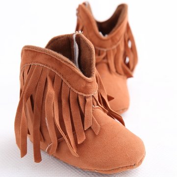 Pompon chaussures conception de crèche bébé chaussures fille d'hiver tout-petits nouveau-né bottes à semelle souple bébé