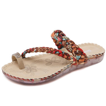 US Taille 5-10 Femmes Bohême Casual Beach Soft Sandales plates