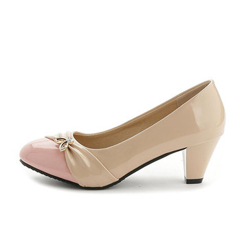 Candy couleur papillon talon haut glissement sur des chaussures à bout pointu