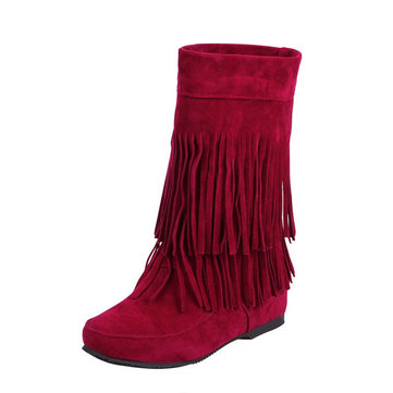 Femmes bottes casual outdoor round panicule toe dérapant sur les chaussures plates