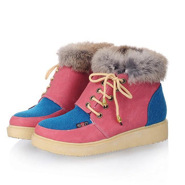 Doublure en fourrure en fourrure à l'hiver Tenir le coton chaud Ankel Bottes de neige