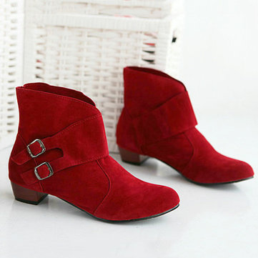 Feuillet extérieur taille nous 5-12 femmes bottes courtes casual sur les chaussures à talons hauts