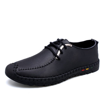 Lacent cuir souple richelieus respirant bout rond affaires formelle chaussures