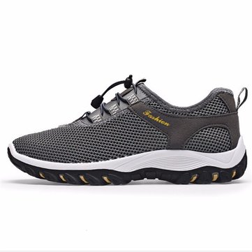 Hommes maille dentelle respirante up occasionnels sportives en plein air chaussures de randonnée