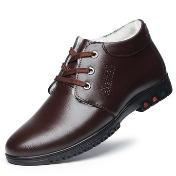 Lacer doublure en faux cuir bout rond richelieus plat pour les hommes