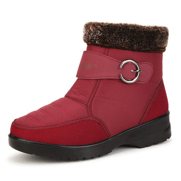 Nouvelle femmes hiver bas garder plat faibles coton en peluche bottes chaudes top de neige imperméables 
