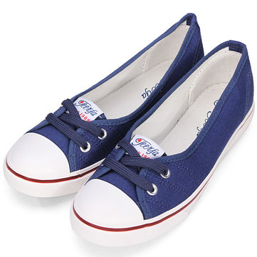Les femmes la bouche peu profonde dentelle jusqu'à toile casual chaussures baskets